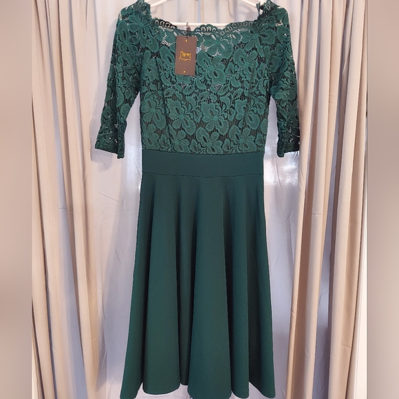 Missmay Dresses & Skirts - NWT MissMay Retro Dress Dark Green Size Small